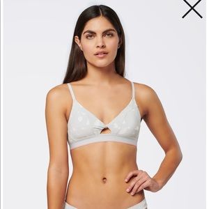 NWT STANCE twist bralette and wide side thong